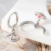 Wholesale Earrings Copper Geometric Pattern Inlaid Zircon Sweet Style
