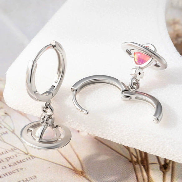 Wholesale Earrings Copper Geometric Pattern Inlaid Zircon Sweet Style