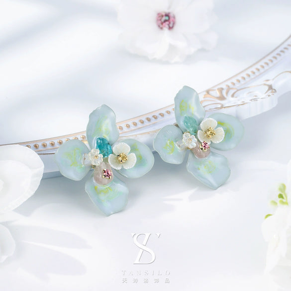 Wholesale Earrings Copper Geometric Retro Oil Painting Style Electroplating For Women