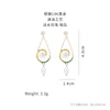Wholesale Earrings Copper Geometric Retro Oil Painting Style Electroplating For Women
