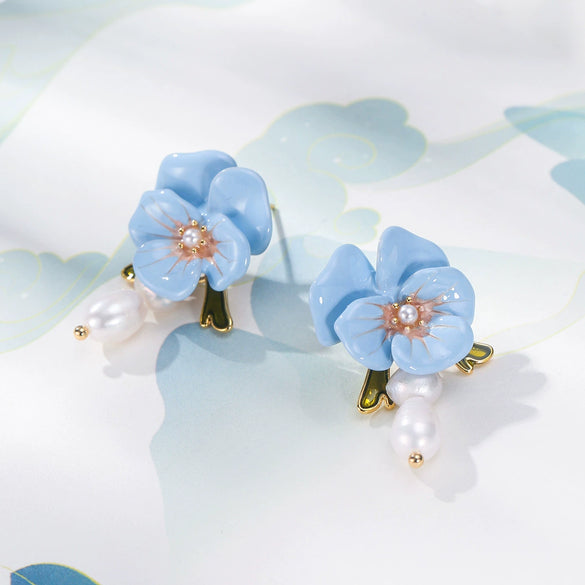 Wholesale Earrings Copper Geometric Retro Oil Painting Style Electroplating For Women