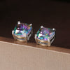 Wholesale Earrings Copper Geometric Square Zircon Women's Jewelry Set With Precious Stones