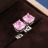 Wholesale Earrings Copper Geometric Square Zircon Women's Jewelry Set With Precious Stones