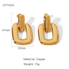 Wholesale Earrings Copper Geometric Style Electroplated For Women