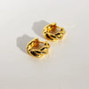 Wholesale Earrings Copper Geometric Twisted Retro Matte Gold