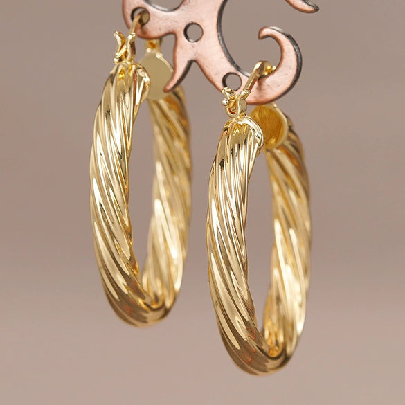 Wholesale Earrings Copper Geometric U Shaped Light Luxury Style Electroplated