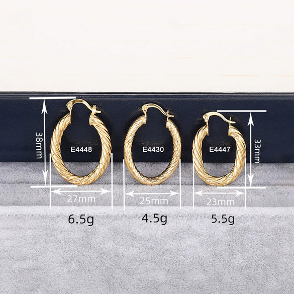 Wholesale Earrings Copper Geometric U Shaped Light Luxury Style Electroplated