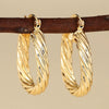 Wholesale Earrings Copper Geometric U Shaped Light Luxury Style Electroplated
