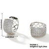 Wholesale Earrings Copper Geometric Zircon Inlaid Retro Light Luxury Minimalist Style