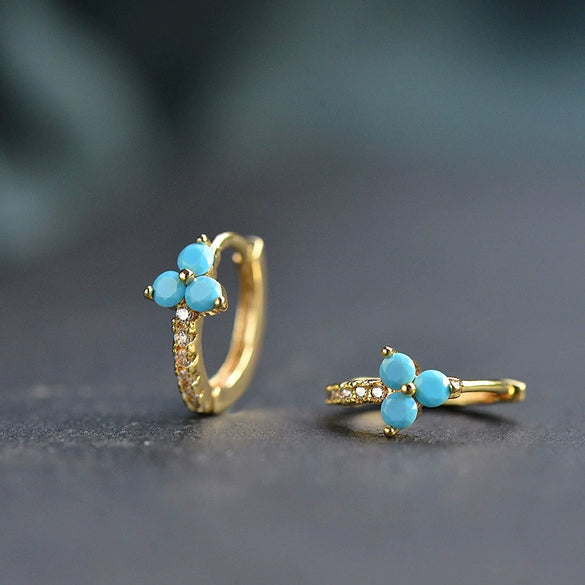 Wholesale Earrings Copper Geometric Zirconia Inlay Women's Light Luxury Business Style