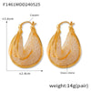 Wholesale Earrings Copper Glass Ushape Geometric Electroplating Design