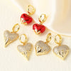 Wholesale Earrings Copper Gold Plated Heartshaped Simple Style