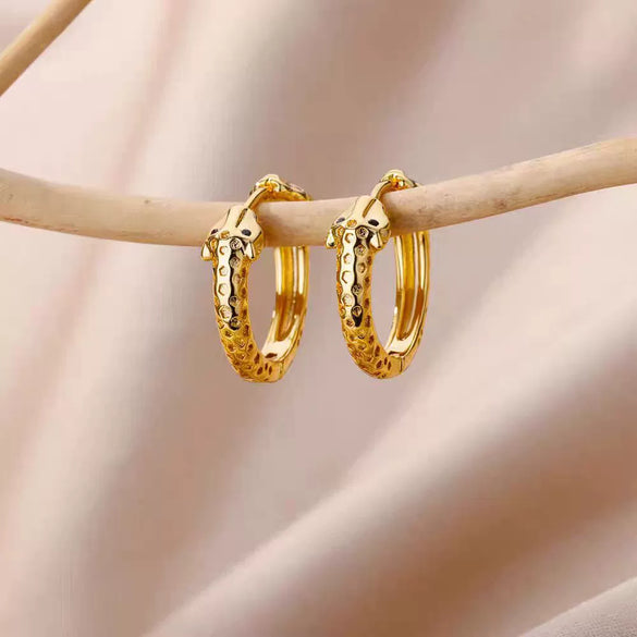 Wholesale Earrings Copper Gold Plated Inlaid With Artificial And Semiprecious Stones Electroplating Versatile Style