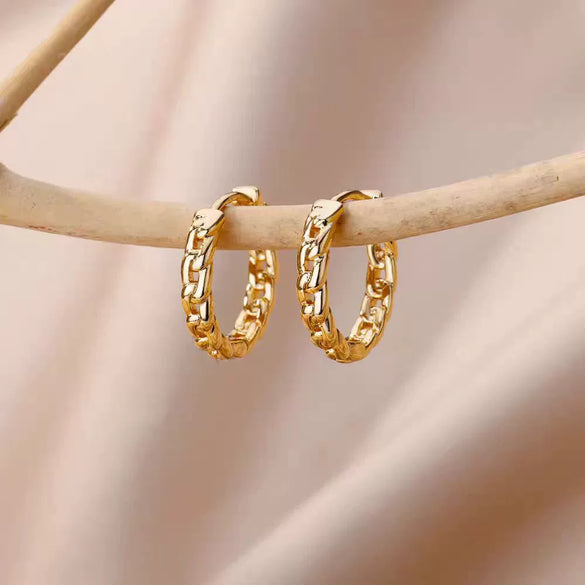 Wholesale Earrings Copper Gold Plated Inlaid With Artificial And Semiprecious Stones Electroplating Versatile Style