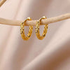 Wholesale Earrings Copper Gold Plated Inlaid With Artificial And Semiprecious Stones Electroplating Versatile Style
