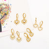 Wholesale Earrings Copper Heart Shape Electroplated Design For Women