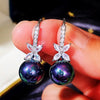 Wholesale Earrings Copper Imitation Pearl Flower Micro Set Zircon