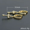 Wholesale Earrings Copper Inlaid With Zircon Geometric Styling For Women