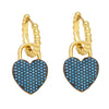Wholesale Earrings Copper Inlaid With Zircon Heartshaped For Women