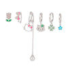 Wholesale Earrings Copper Inlaid Zircon Bow Star Geometric Animal Zodiac Style