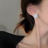 Wholesale Earrings Copper Inlaid Zircon Flower Design For Women