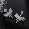 Wholesale Earrings Copper Inlaid Zircon Geometric Angel Wing Style For Women