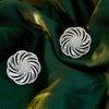 Wholesale Earrings Copper Inlaid Zirconia Geometric Lines Flower Design For Women