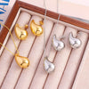 Wholesale Earrings Copper 18K Gold Water Drop Hollow Geometric Electroplated For Women