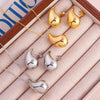 Wholesale Earrings Copper 18K Gold Water Drop Hollow Geometric Electroplated For Women