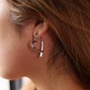 Wholesale Earrings Copper Plated 14K Gold Heart Shape Cross Style For Women