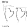 Wholesale Earrings Copper Plated 14K Gold Heart Shape Cross Style For Women