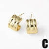 Wholesale Earrings Copper Plated 18K Gold Love Heart Shell Shape Simple Style Electroplating