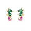 Wholesale Earrings Copper Plated Real Gold Zirconia Animal Zodiac Style