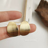 Wholesale Earrings Copper Plated With Real Gold Geometric Cshaped Minimalist Brushed Gold Style