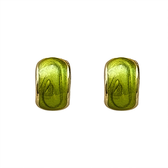 Wholesale Earrings Copper Purple Pearl Geometric Light Luxury Enamel Electroplating For Women