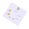 Wholesale Earrings Copper Real Gold Plated Leaves Crown Heart Shape Minimalist Style
