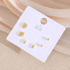 Wholesale Earrings Copper Real Gold Plated Leaves Crown Heart Shape Minimalist Style
