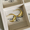 Wholesale Earrings Copper Real Gold Plated Retro Art Geometric Moon Figure Women's