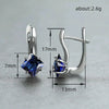 Wholesale Earrings Copper Rhombus Geometric Inlaid Zircon Design For Women