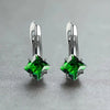 Wholesale Earrings Copper Rhombus Geometric Inlaid Zircon Design For Women