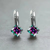 Wholesale Earrings Copper Rhombus Geometric Inlaid Zircon Design For Women