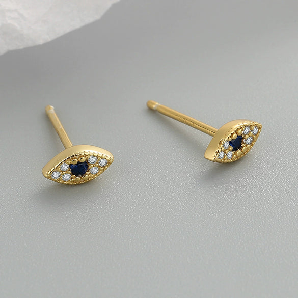 Wholesale Earrings Copper S925 Silver Geometric Devil's Eye Design