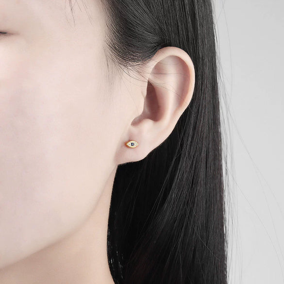 Wholesale Earrings Copper S925 Silver Geometric Devil's Eye Design