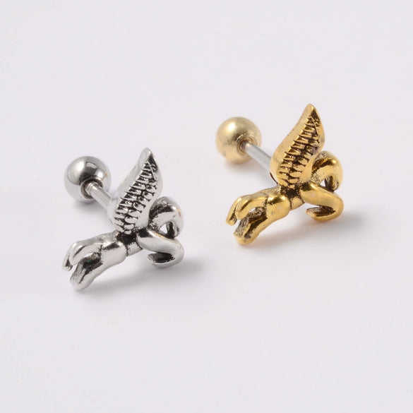 Wholesale Earrings Copper Silver Gold Heart Arrow Electroplating Style