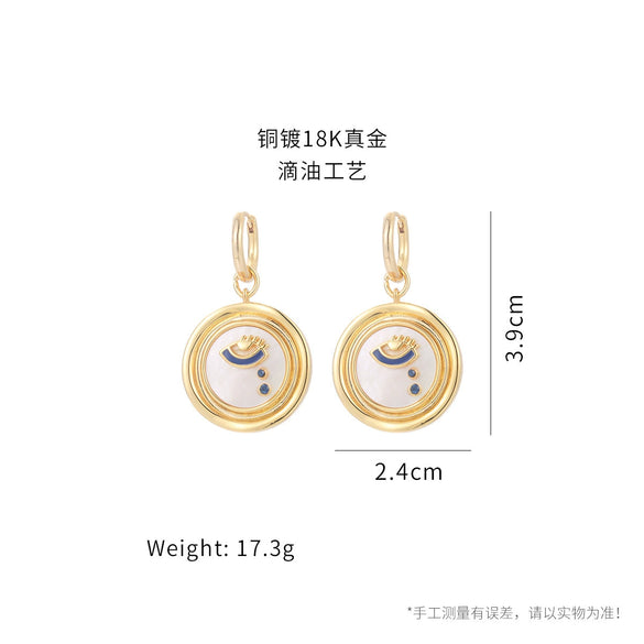 Wholesale Earrings Copper 925 Silver Needle Freshwater Pearl Geometric Flower Leaf Ushaped Electroplated Light Luxury Niche For Women