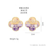 Wholesale Earrings Copper 925 Silver Needle Freshwater Pearl Geometric Flower Leaf Ushaped Electroplated Light Luxury Niche For Women