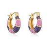Wholesale Earrings Copper Sweet Geometric Ushaped Oil Dripping Design For Women