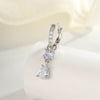 Wholesale Earrings Copper Sweet Style Geometric Drop Shape Inlaid Zircon
