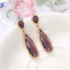 Wholesale Earrings Copper Water Drop Shape Retro Cold Style
