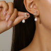 Wholesale Earrings Copper Zircon Geometric Electroplating Women's